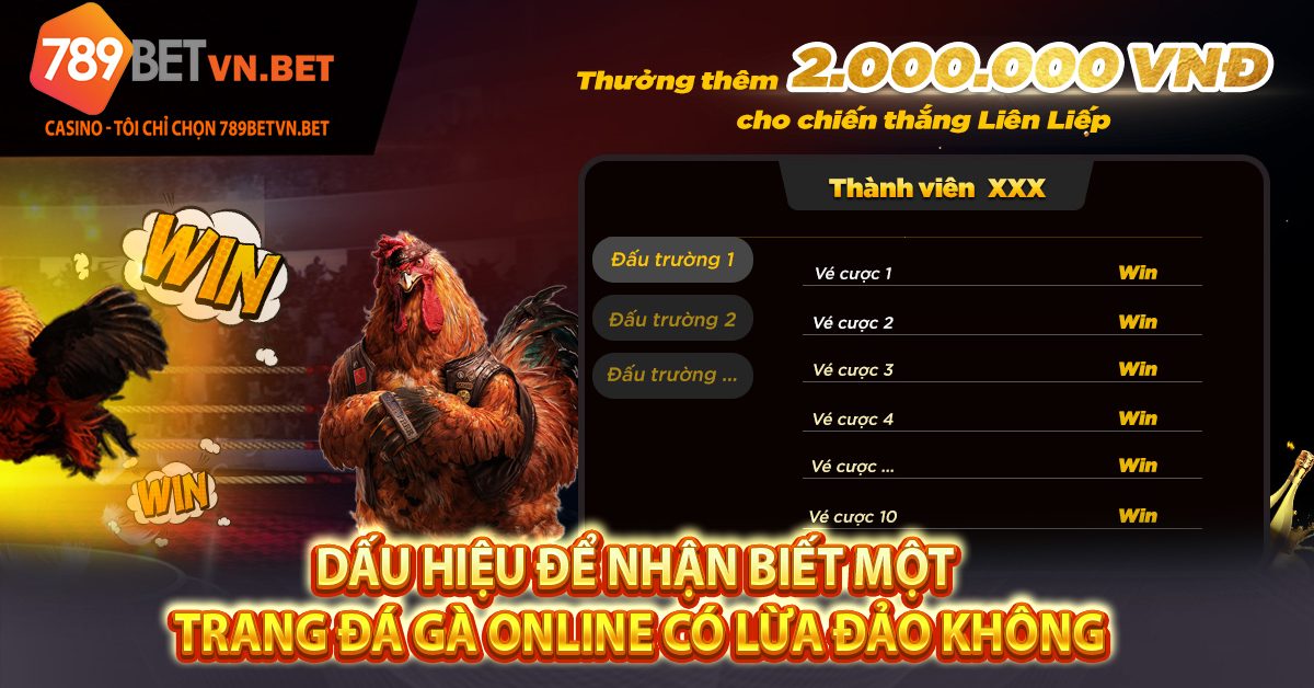 Dấu hiệu để nhận biết một trang Đá Gà Online Có Lừa Đảo Không